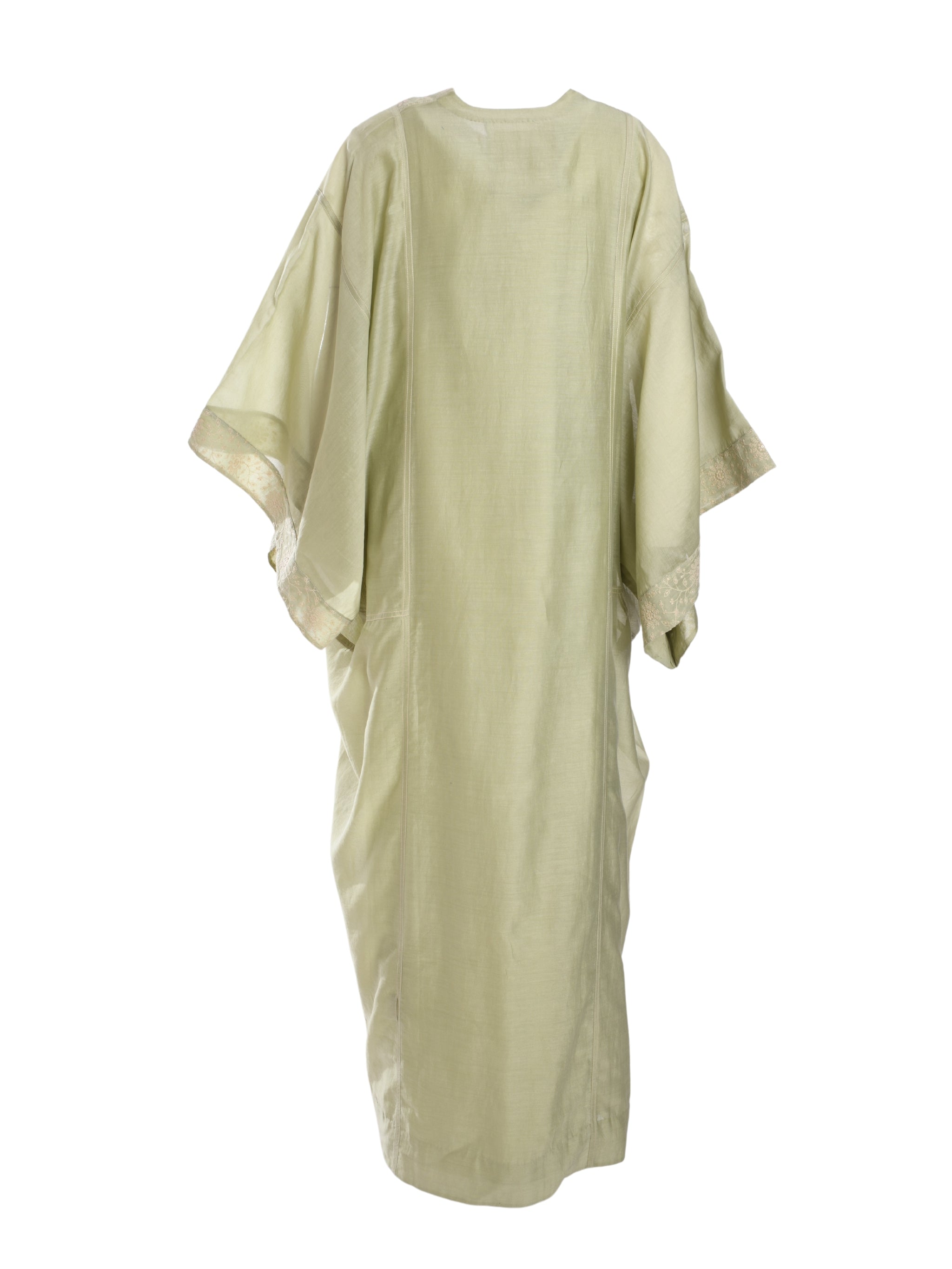 GREEN FLOWER EMB KAFTAN