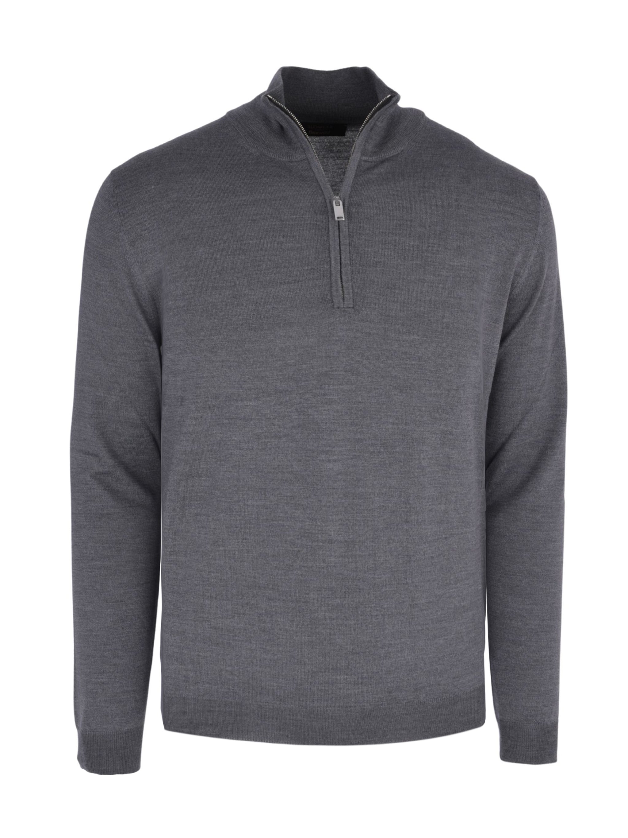 LONG SLEEVES TURTLE NECK HALF ZIPPER MEN'S SWEATER