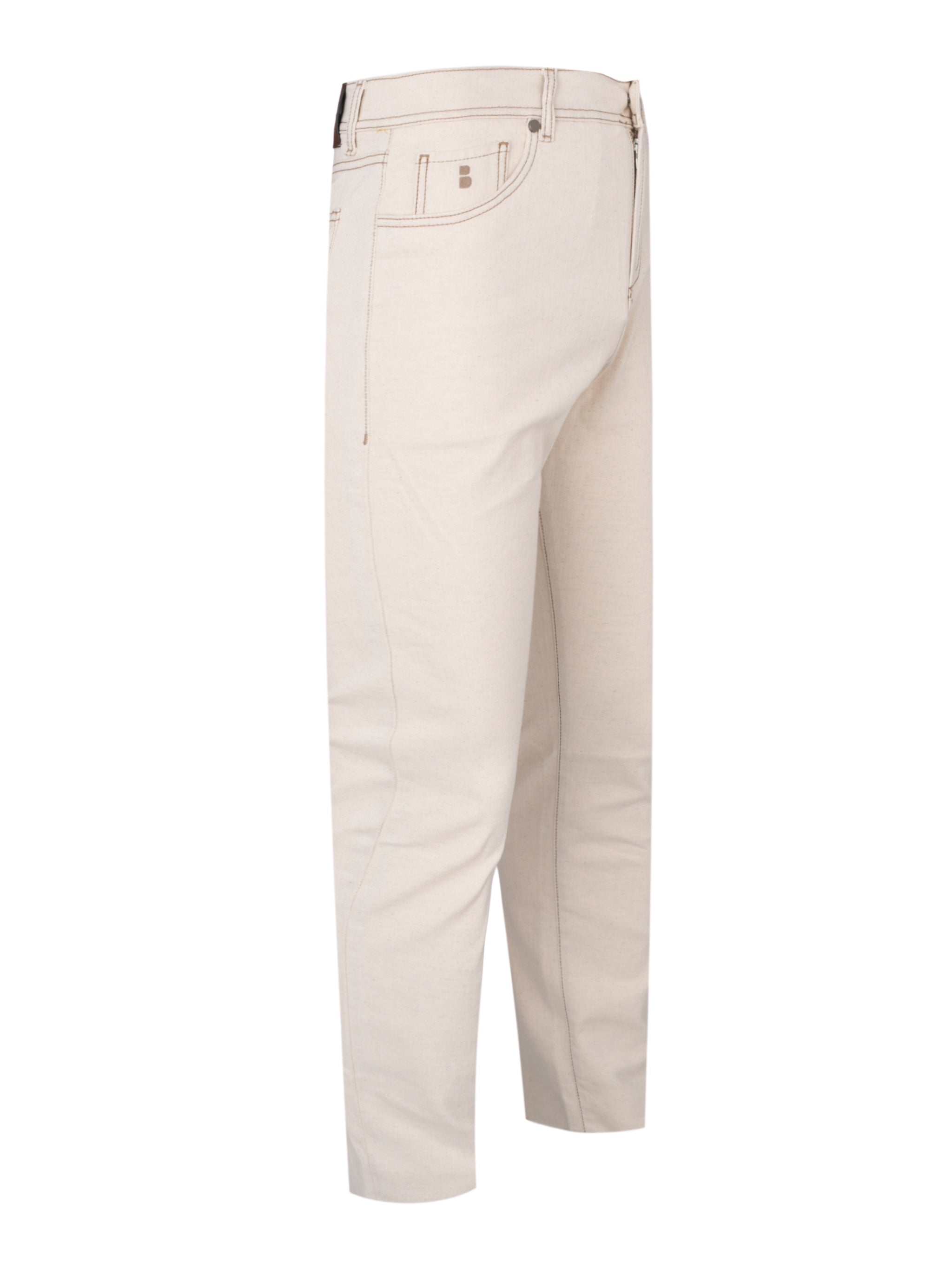 Cotton linen 5 pocket denim