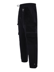 MIXED FABRICS CARGO PANTS