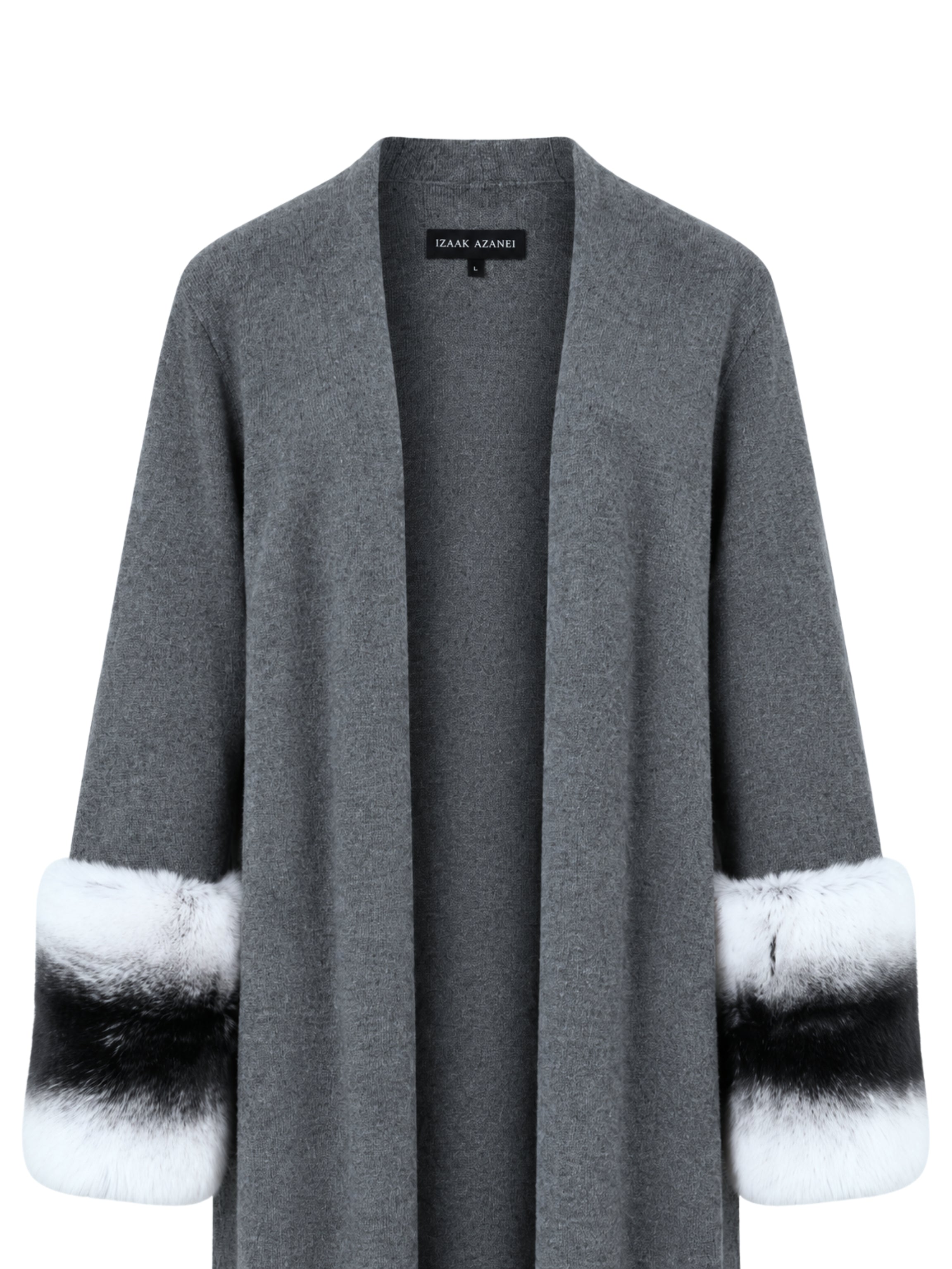 Charcoal grey long cuff cardigan