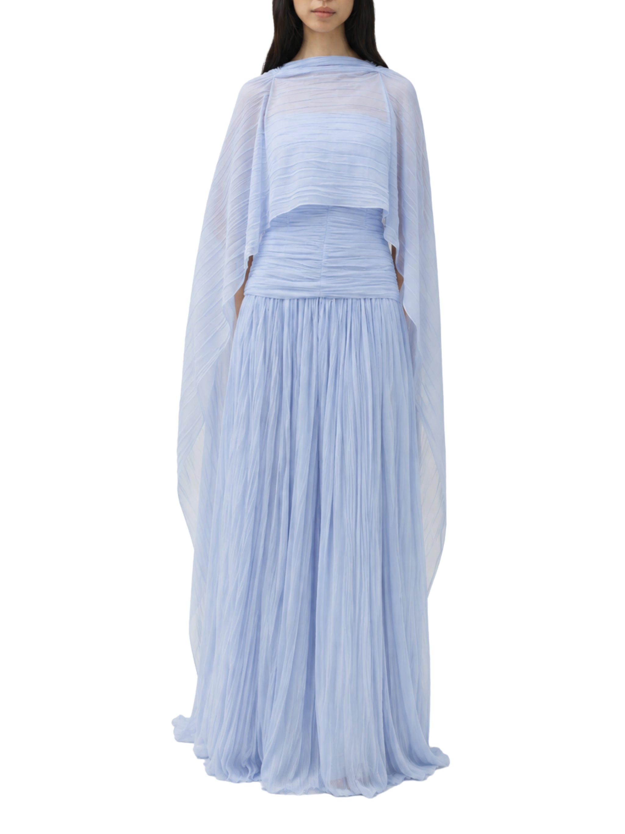 Genoa sheer jersey cape