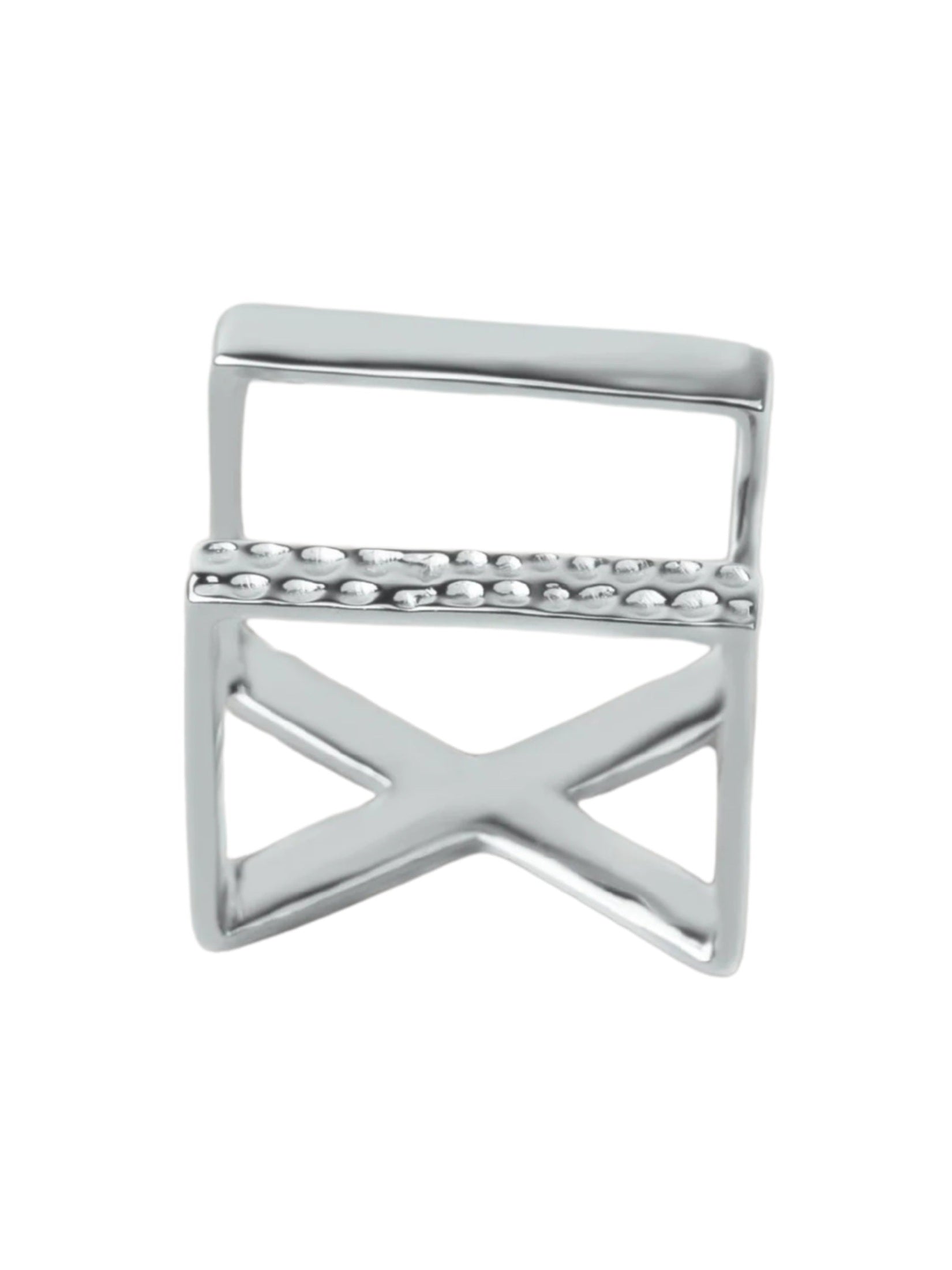 The x ring in sterling silver & rhodium