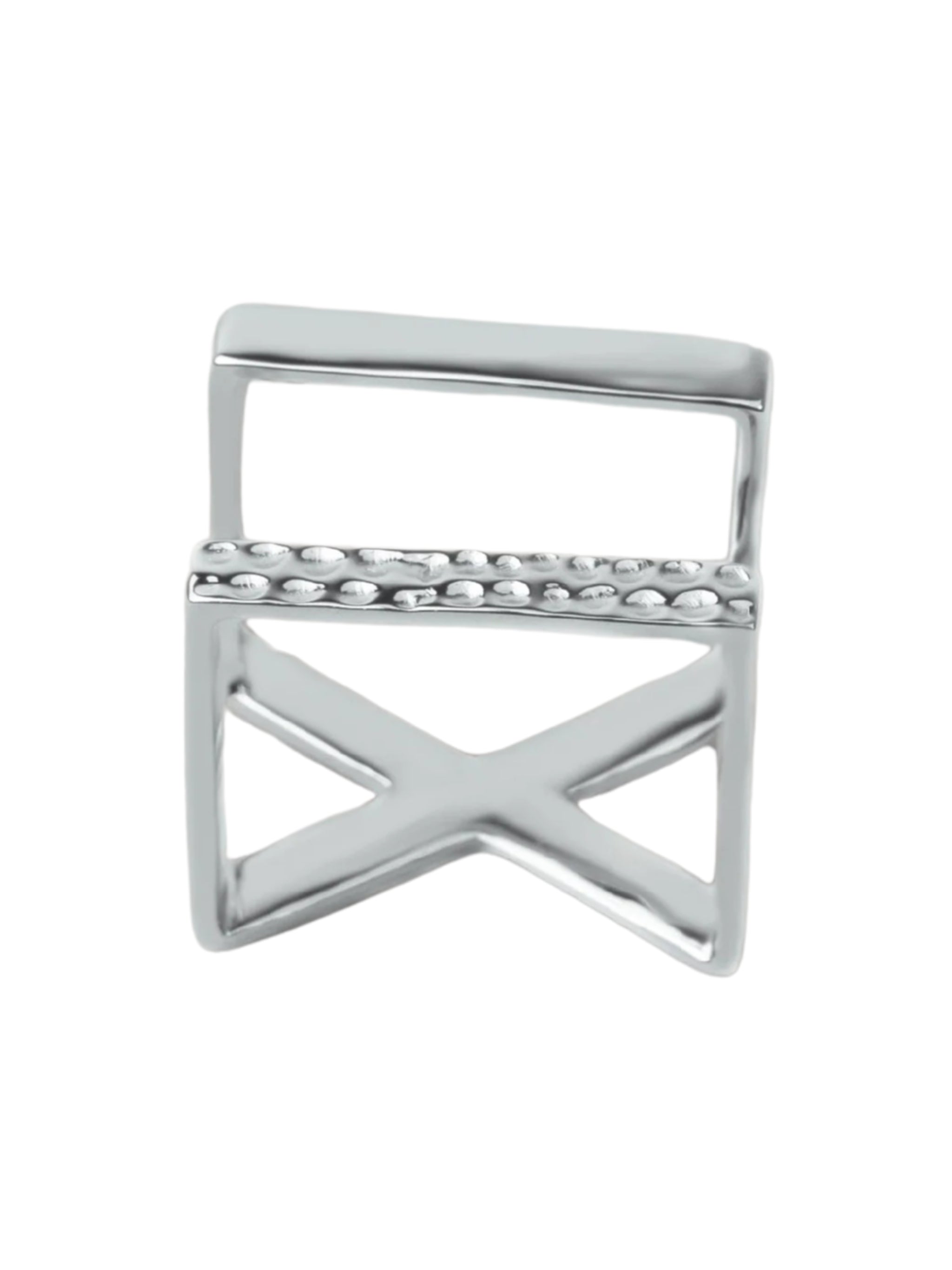 The x ring in sterling silver & rhodium