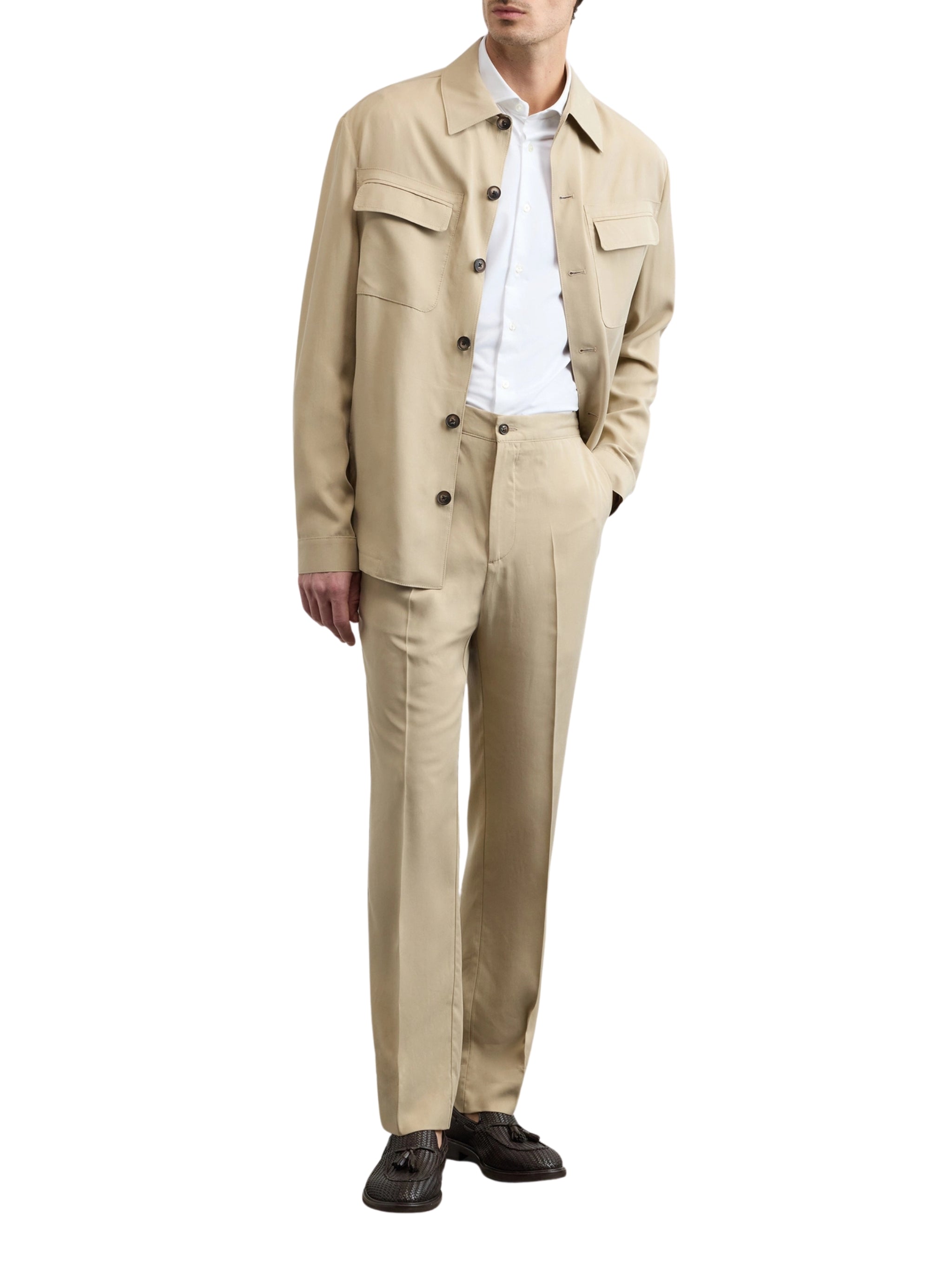 Light brown jersey sport shirt