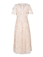 Floral waltz ankle gown