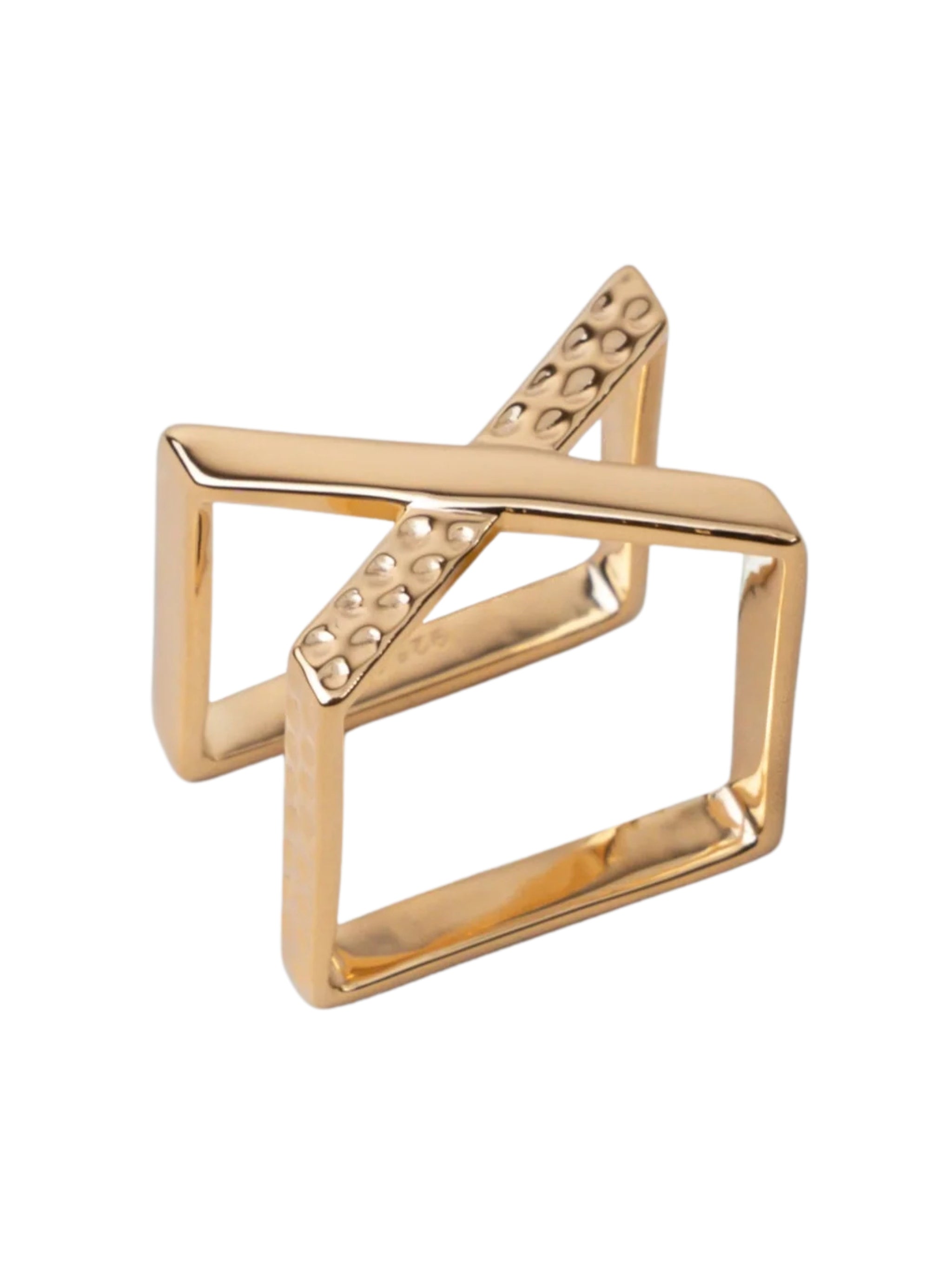 The x ring in sterling silver & 18k gold vermeil