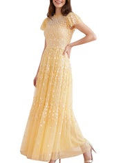Clover short sleeve ankle gown