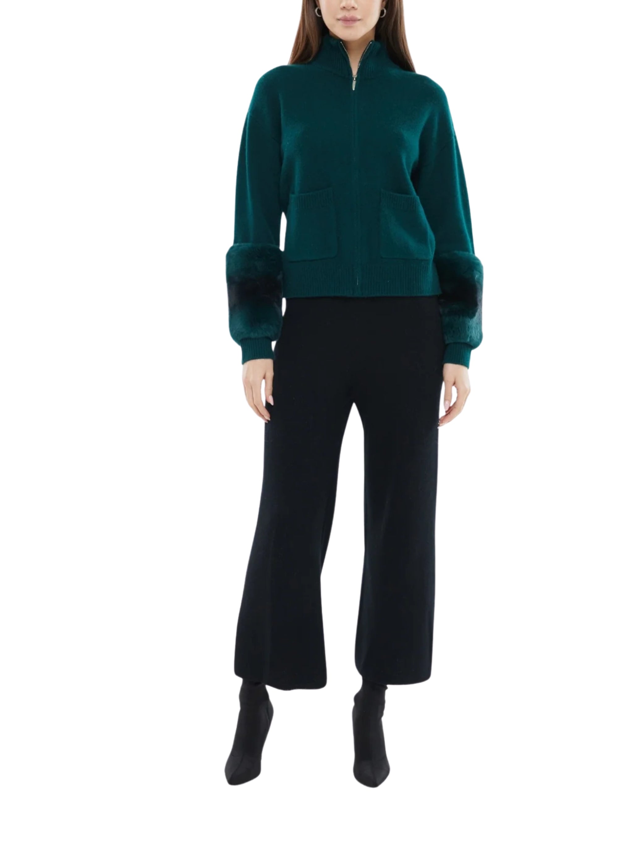 THE CUFF BOMBER IN EMERALD