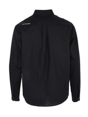 BLACK LINEN LONG SLEEVE SHIRT