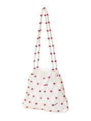 Ivory & red belle shoulder bag