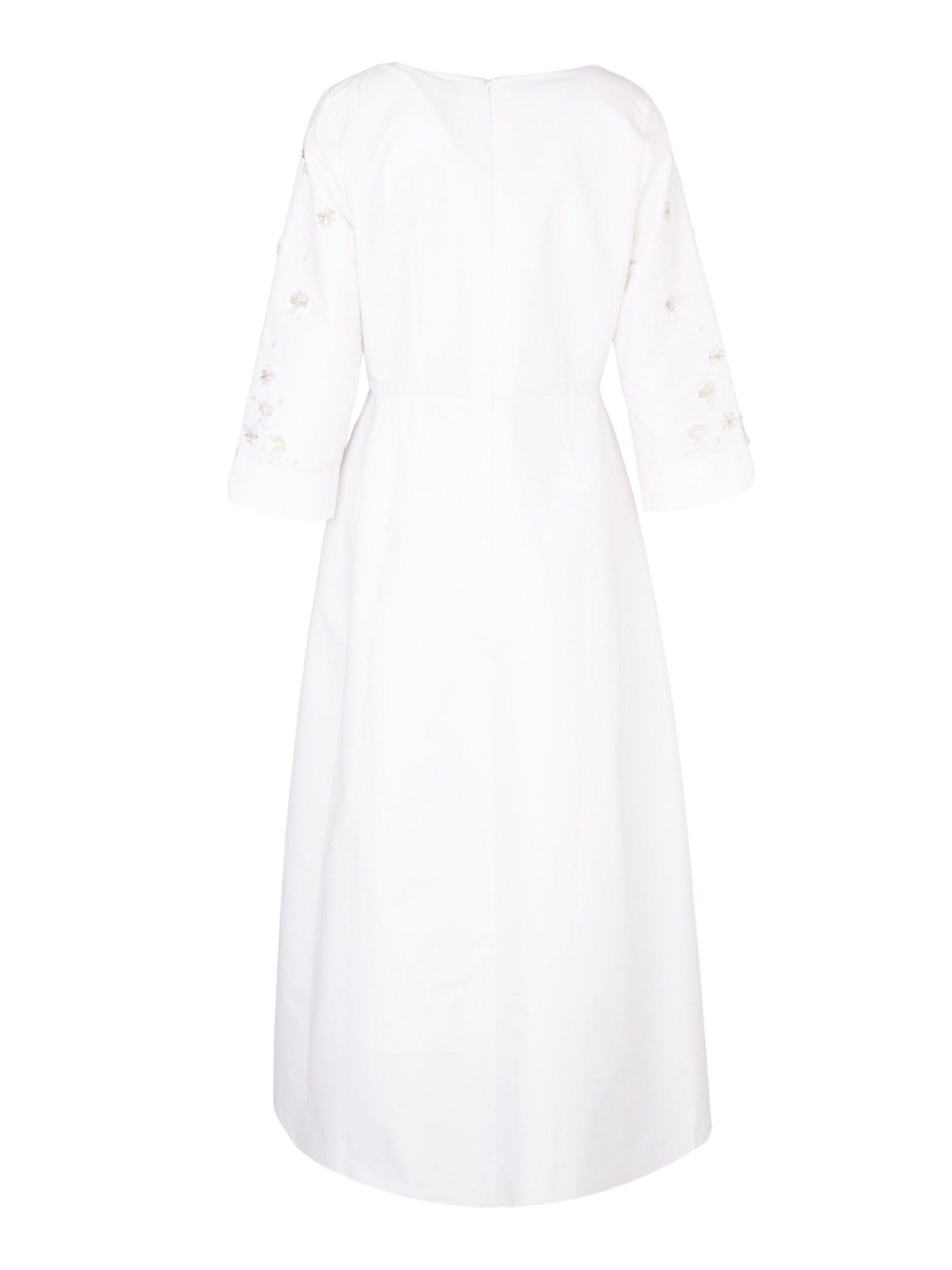 Hand embroiderd  -long sleeve dress-waist cut dress