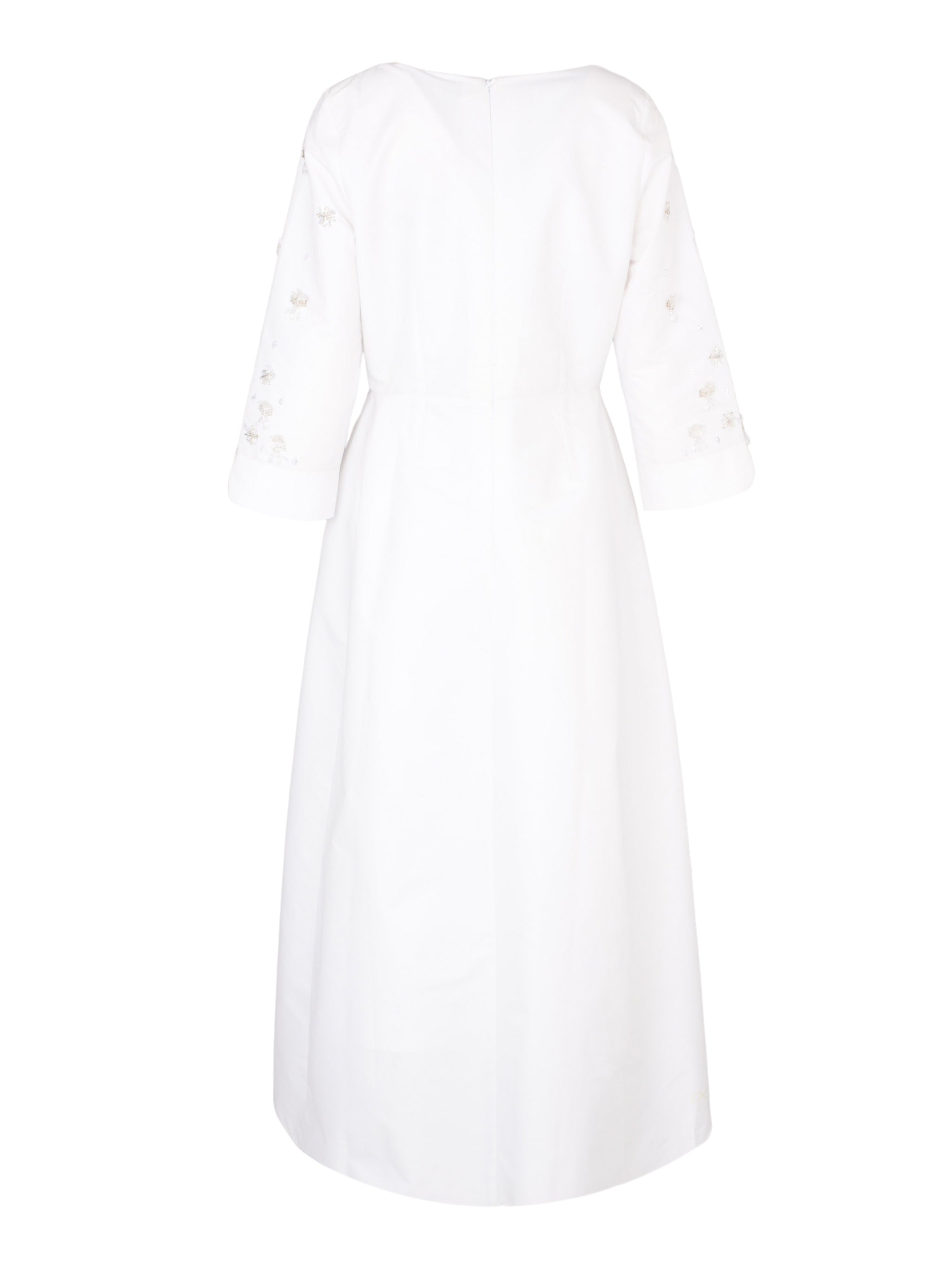 Hand embroiderd  -long sleeve dress-waist cut dress