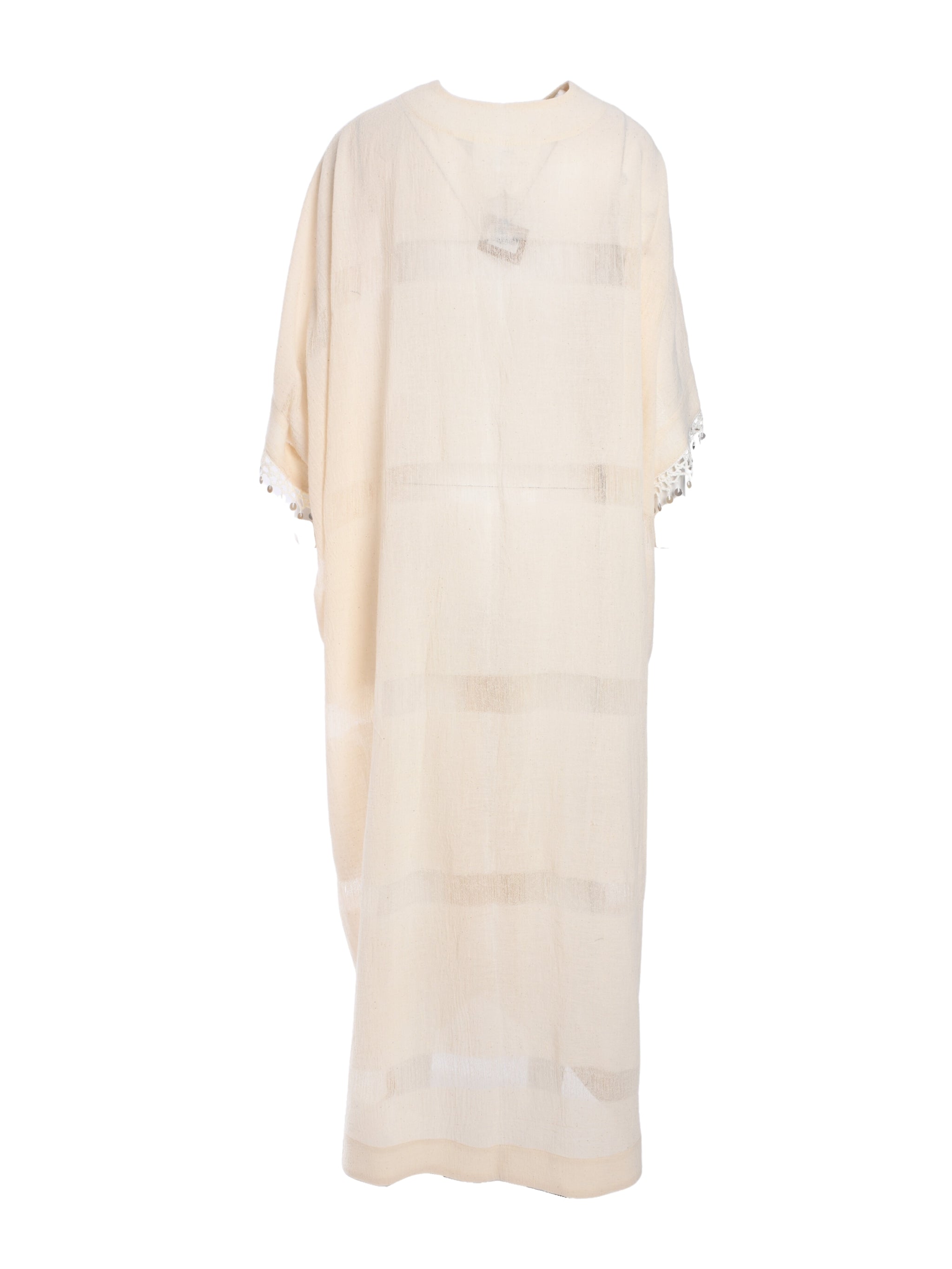 HAND LOOM MIDI BISHT W-SILVER TRIMMED