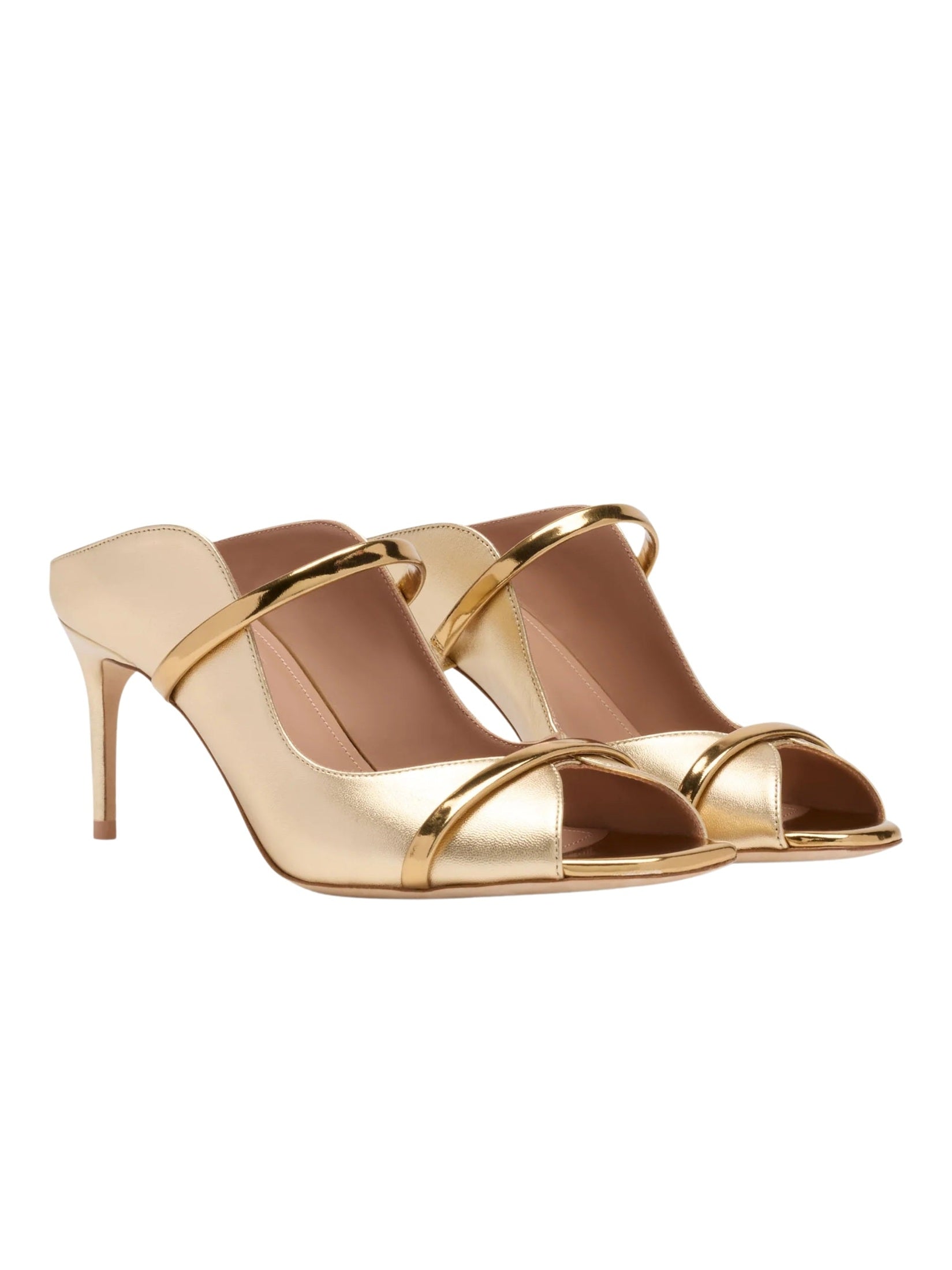 Noah 70 gold metallic leather sandals