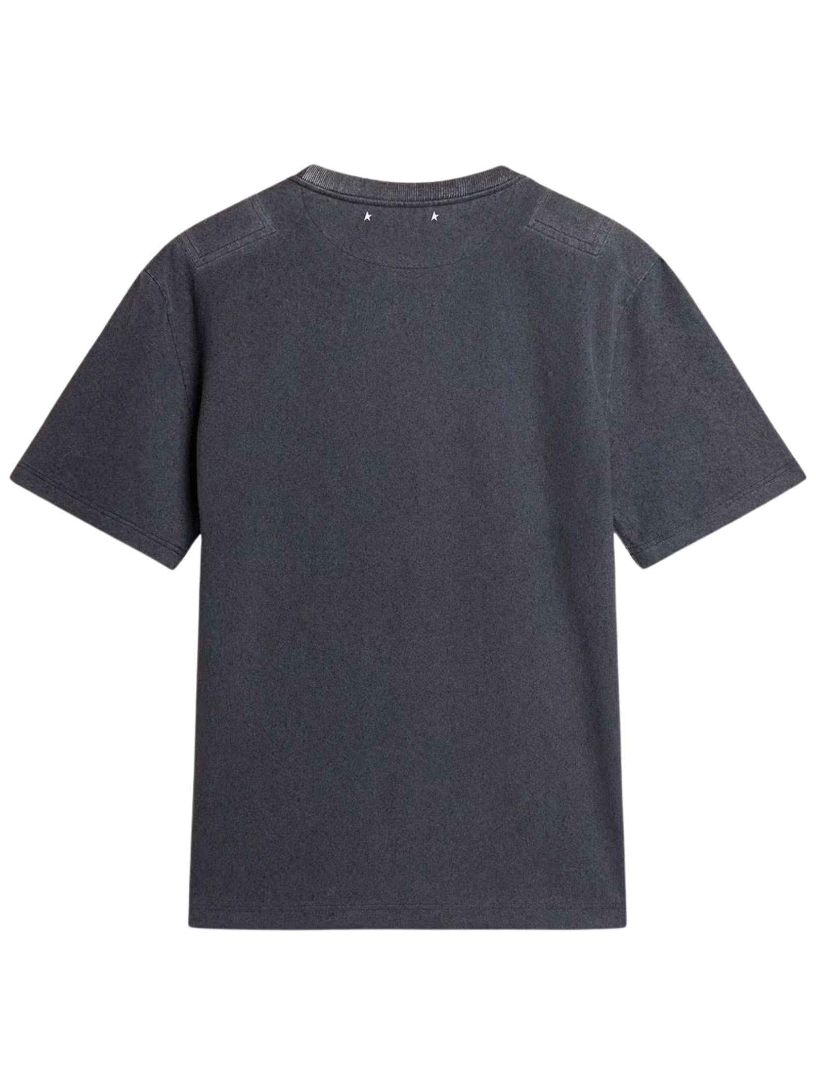Journey m's t-shirt regular gauze cotton jersey printed base with floc print