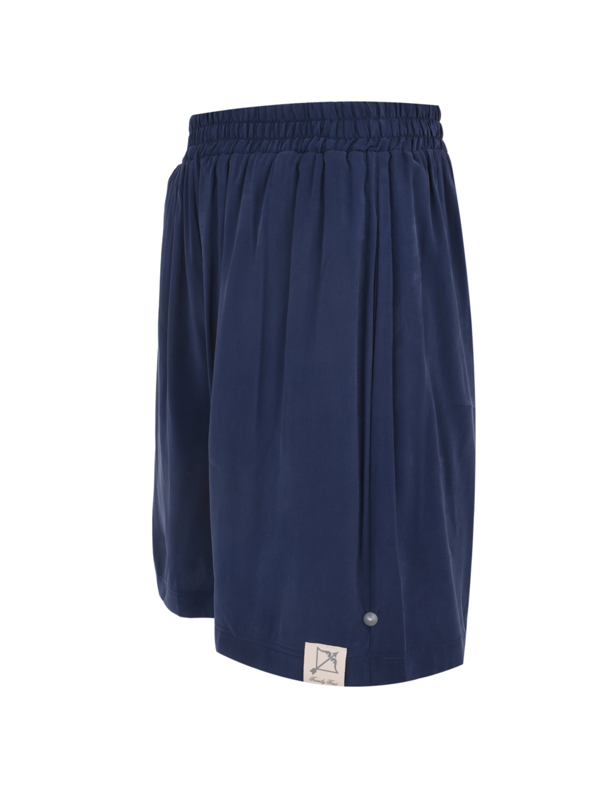 Elasticated-waist Cupro shorts