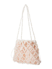 Ivory & light peach belle shoulder bag