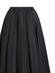 Recycled Faille Elasticated Waist Midi Skirt