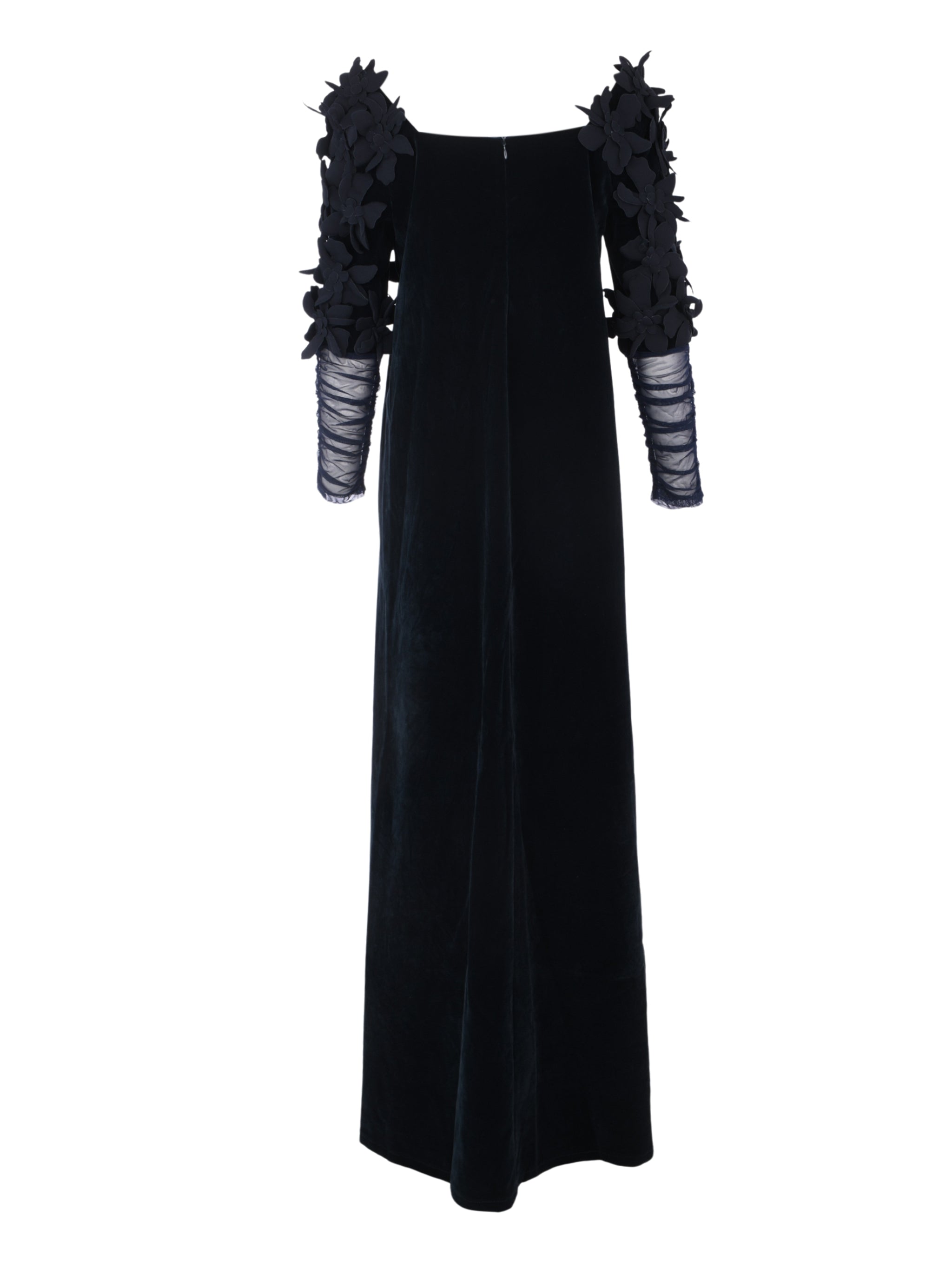 3D Floral Sleeves Dress