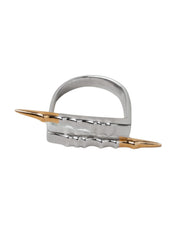 Ibex ring in sterling silver & 18k gold vermeil and rhodium