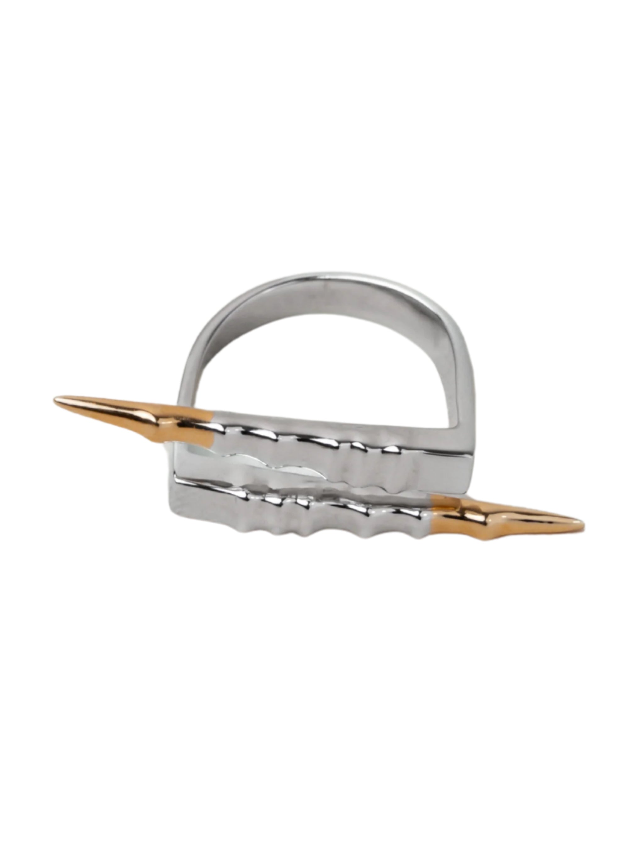 Ibex ring in sterling silver & 18k gold vermeil and rhodium