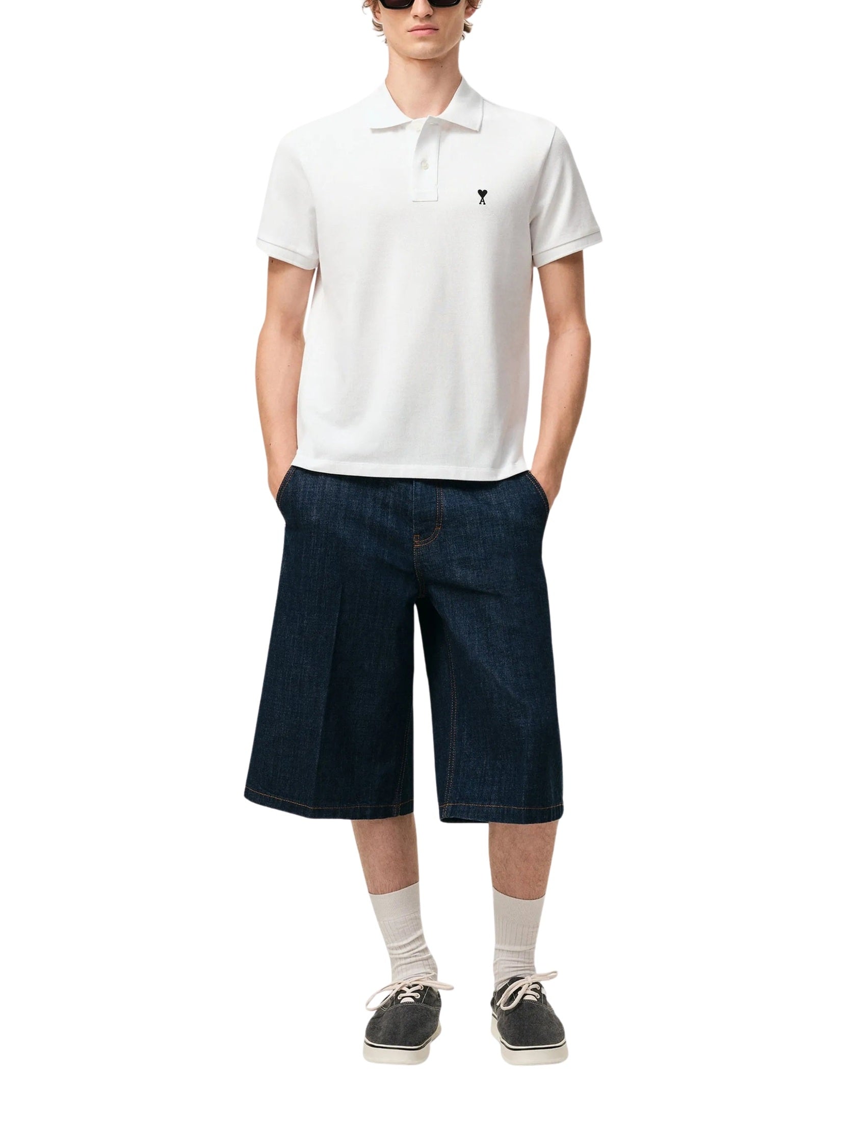 Polo with contrasted ami de coeur