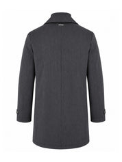 Grey Wool Blend Trench Coat