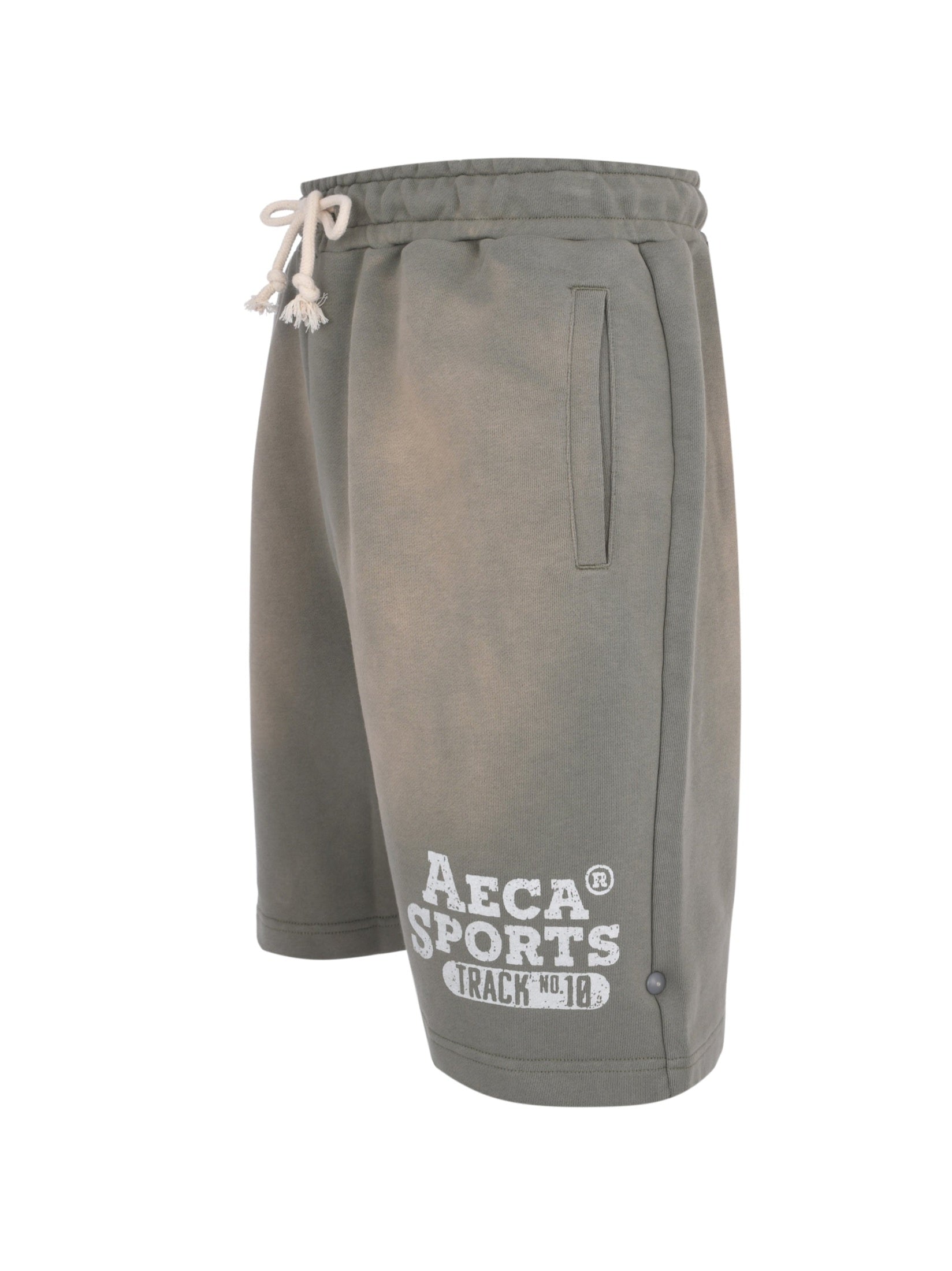 Washed cut-off hem sweat shorts