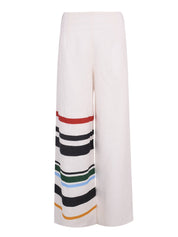 High waist culotte pants with side pockets and invisible zipper closure