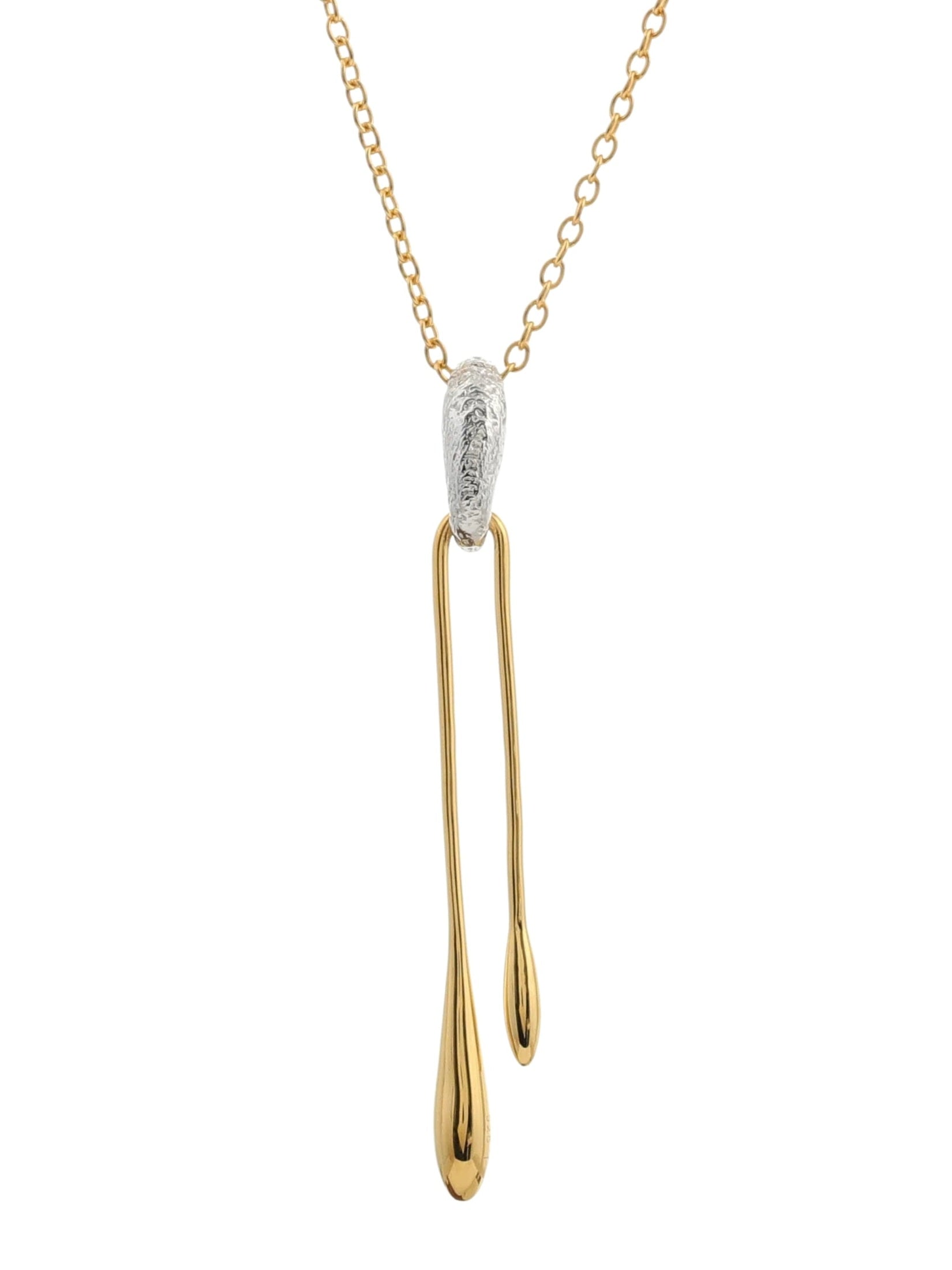 Althea necklace in sterling silver & 18k gold vermeil and rhodium