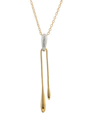 Althea necklace in sterling silver & 18k gold vermeil and rhodium