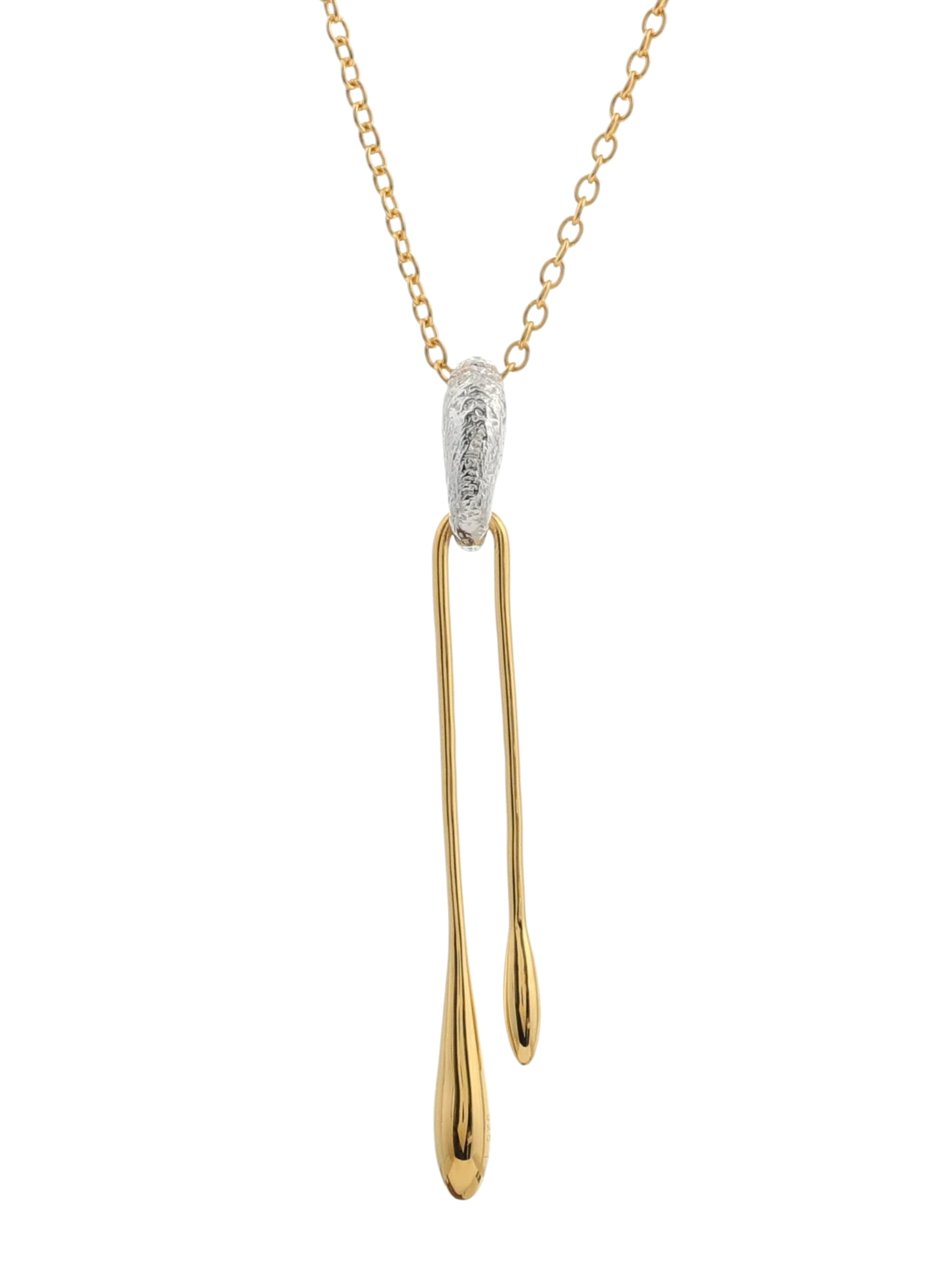 Althea necklace in sterling silver & 18k gold vermeil and rhodium