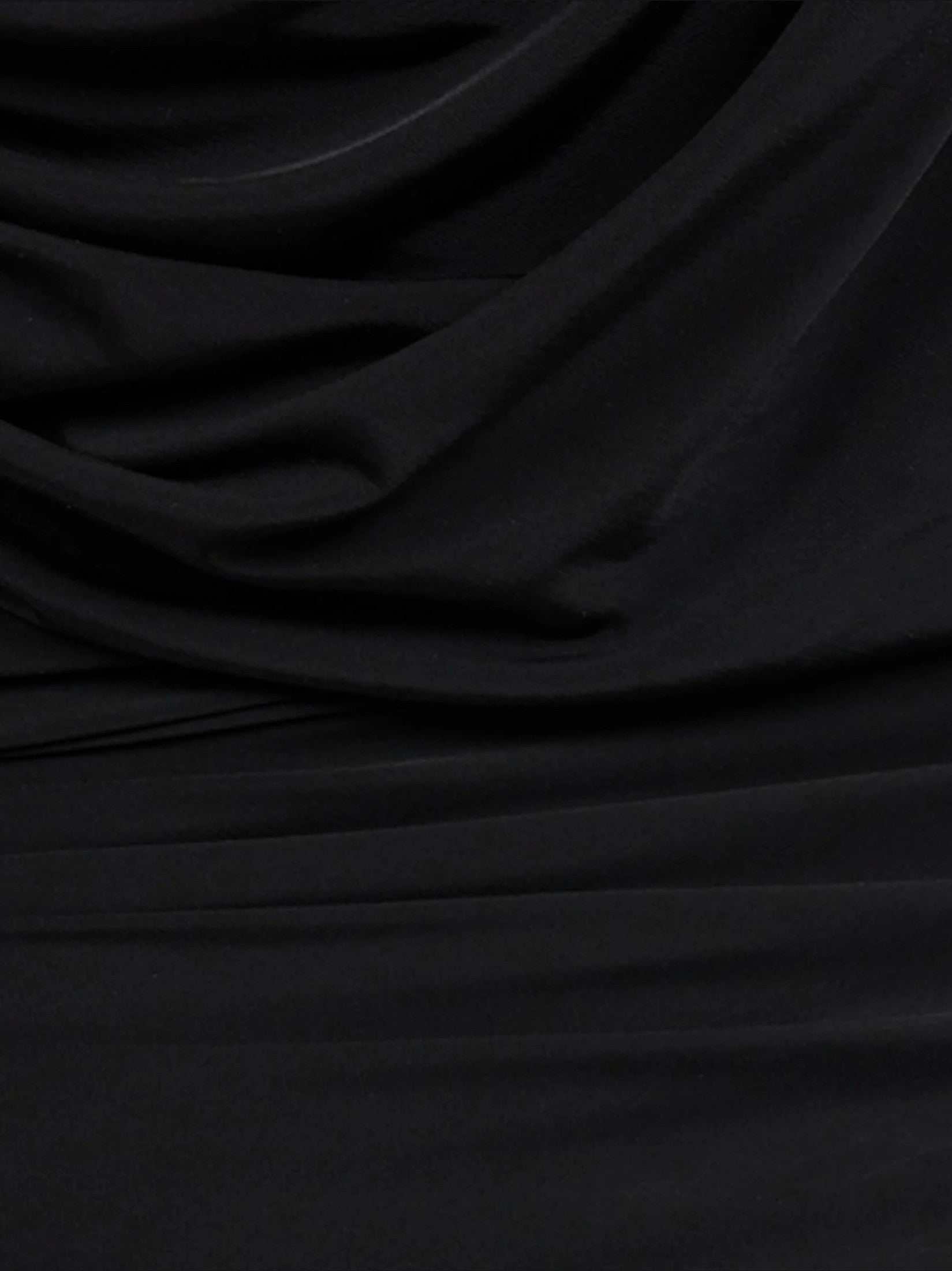Asymmetric draped maxi dress