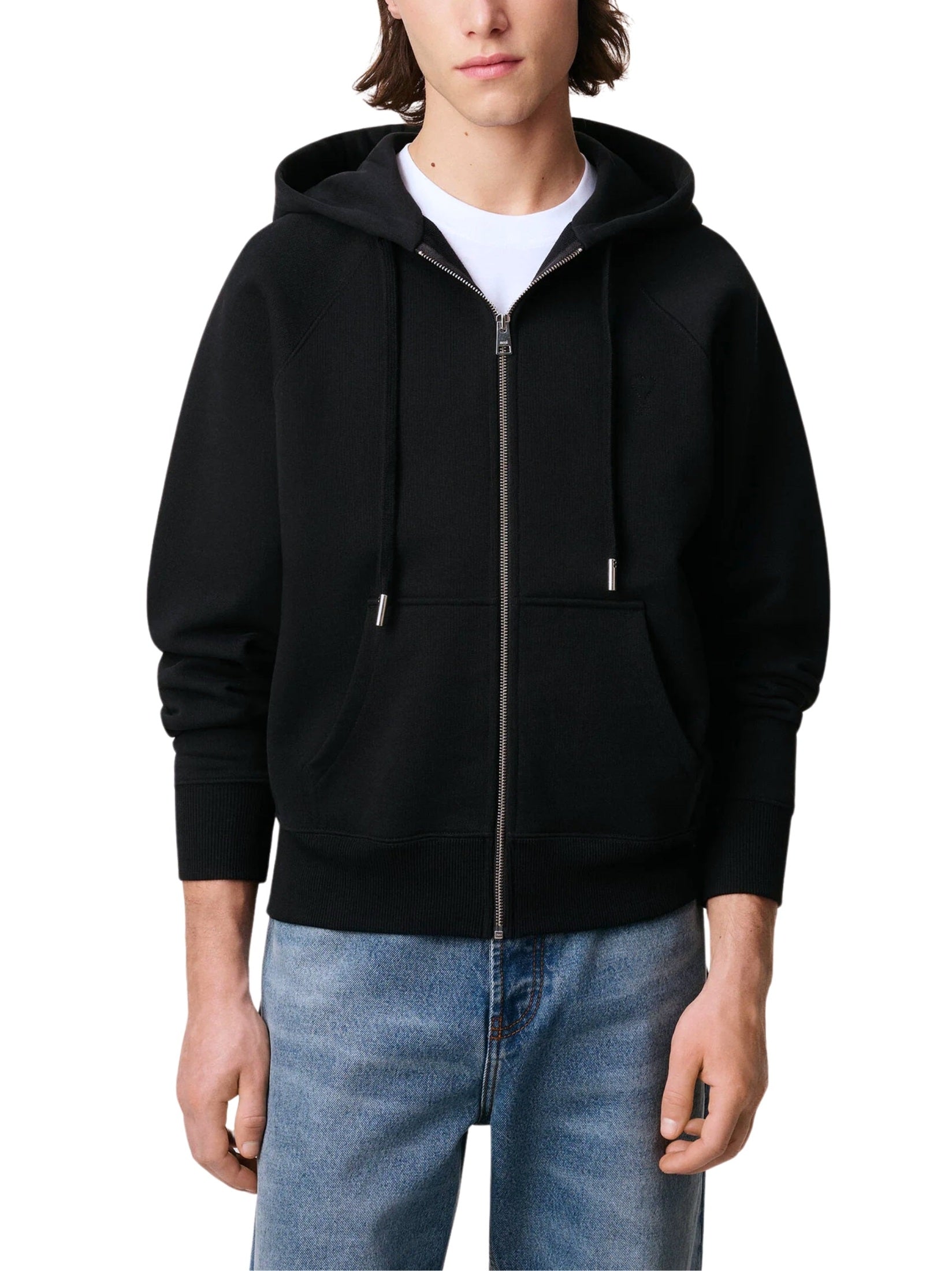 Small embossed adc hoodie with zip