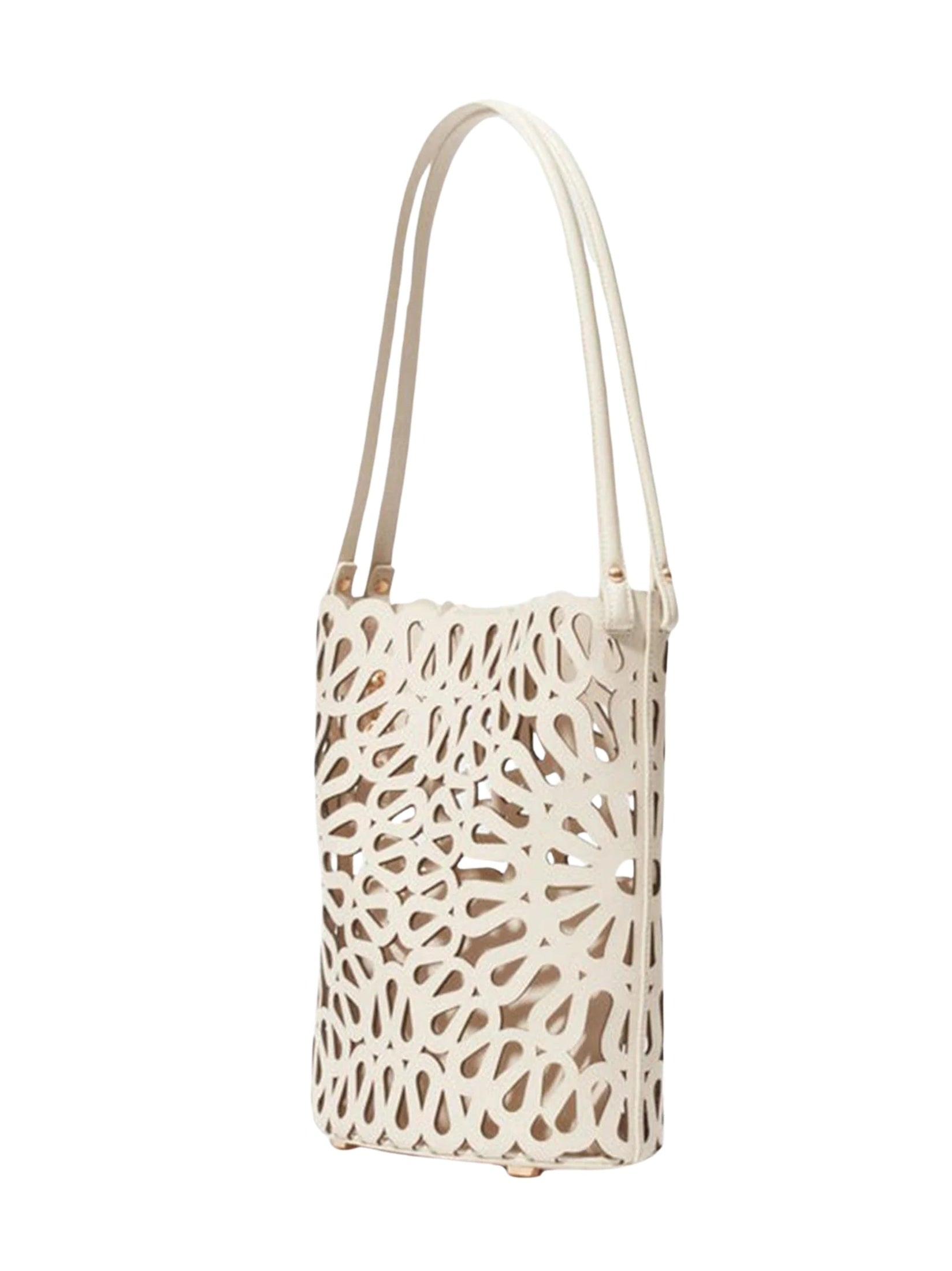 Mccall laser cut leather bucket bag