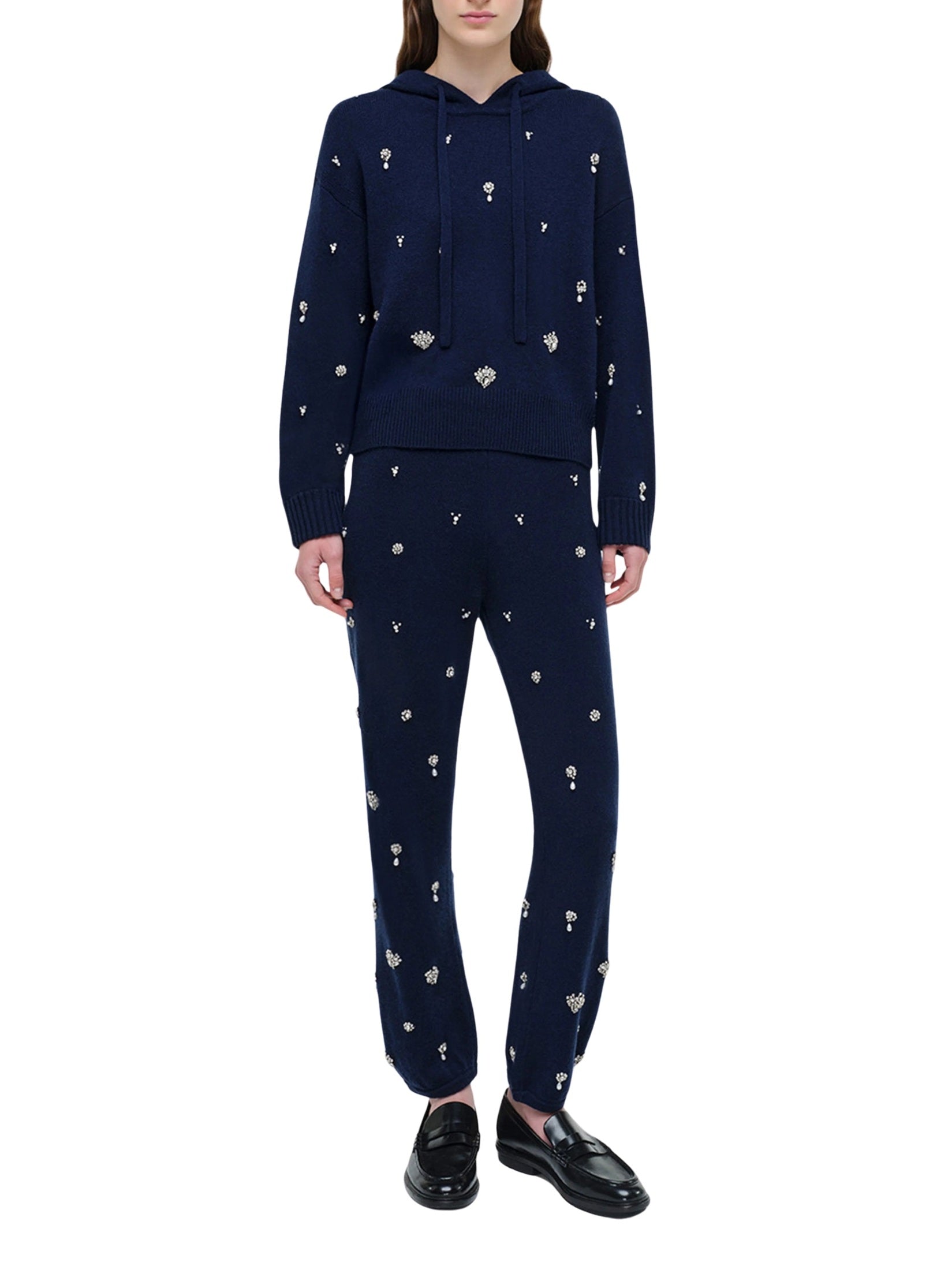 Karmen embellished hooded top