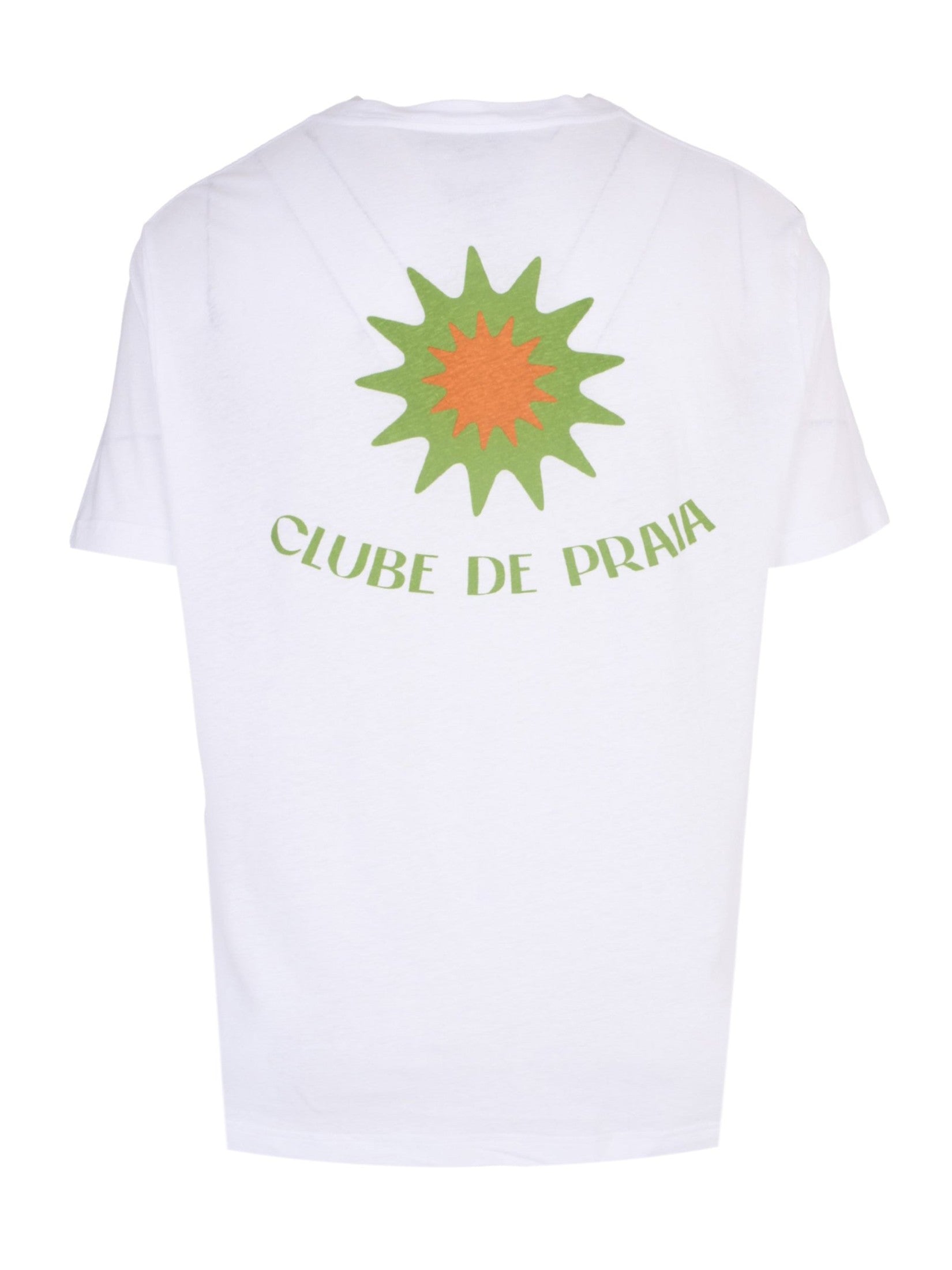 Dinis linen blend clube de praia printed tee