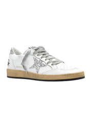 Women's Ball Star in nappa with white star and glitter heel tab
