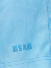 Light blue lyocell Bermuda shorts