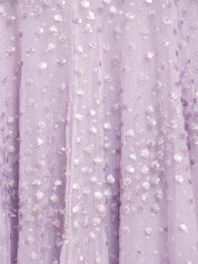 Scallop sequin halter-neck ankle gown