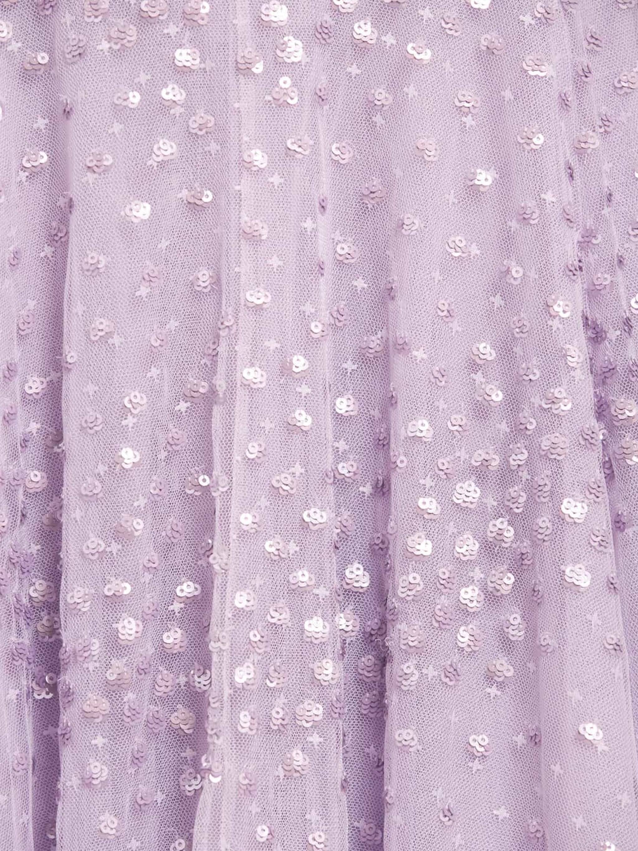 Scallop sequin halter-neck ankle gown