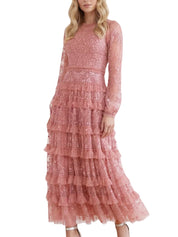 Blossom lace ankle gown