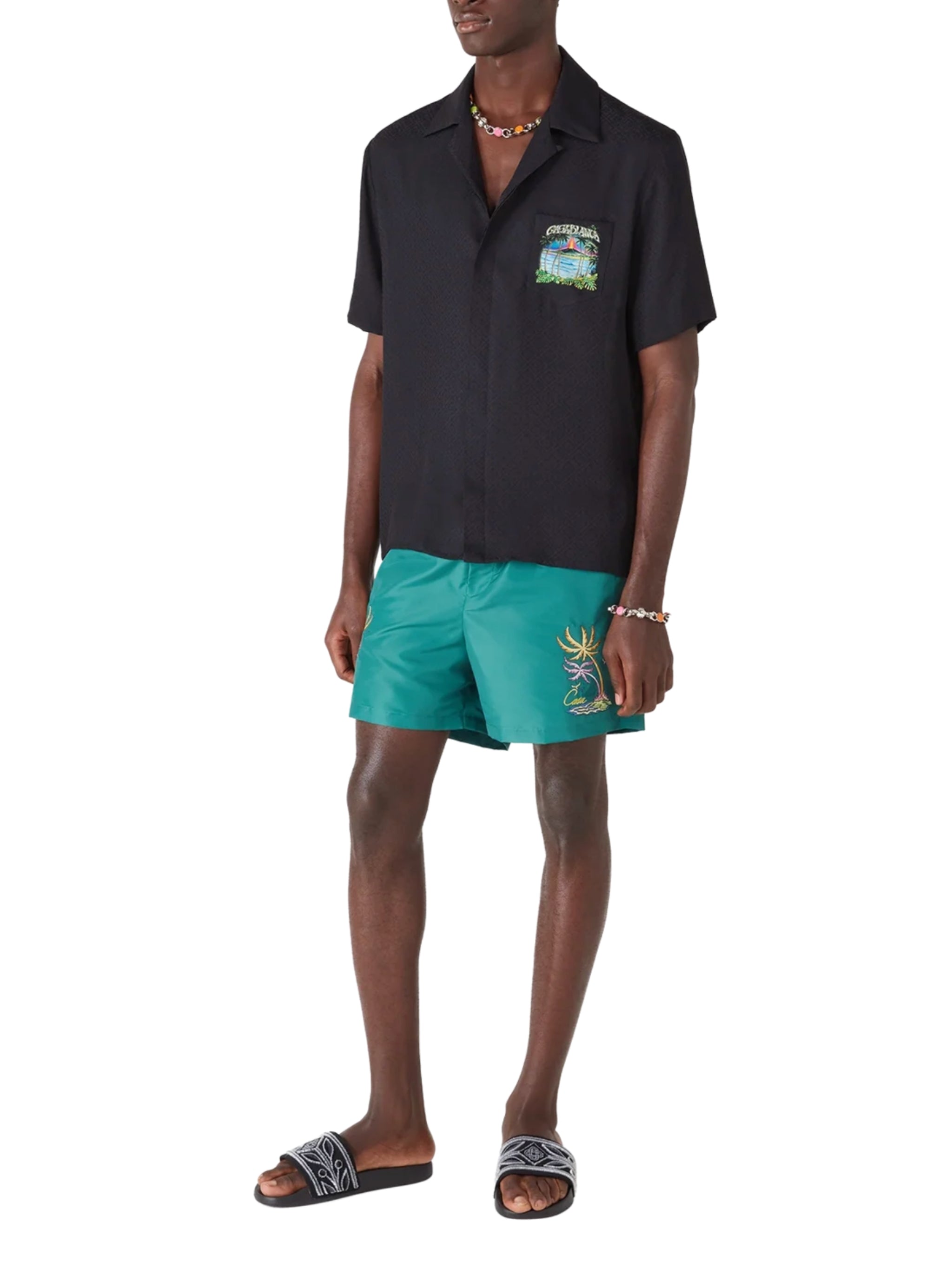 Casa Embroidery Swim Shorts