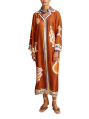 Soleil d'amour silk shirtdress