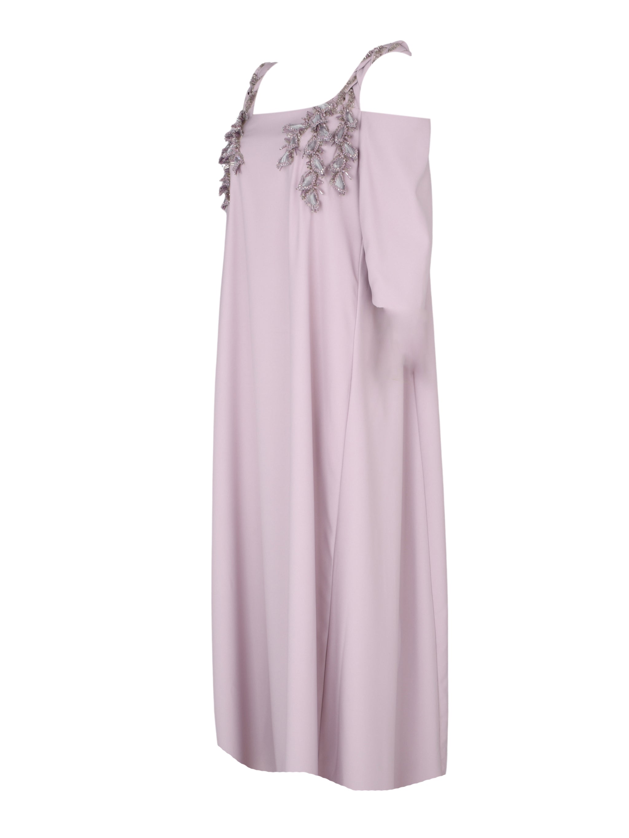 Purple Cold-Shoulder Dress