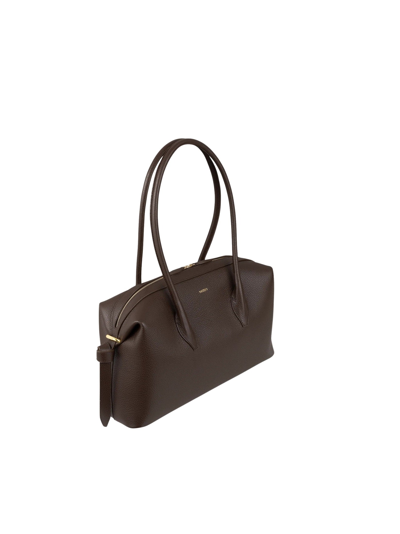 Brioche duffle espresso pebble grained leather