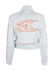 Fluid track sporty jacket misty blue lemon icing
