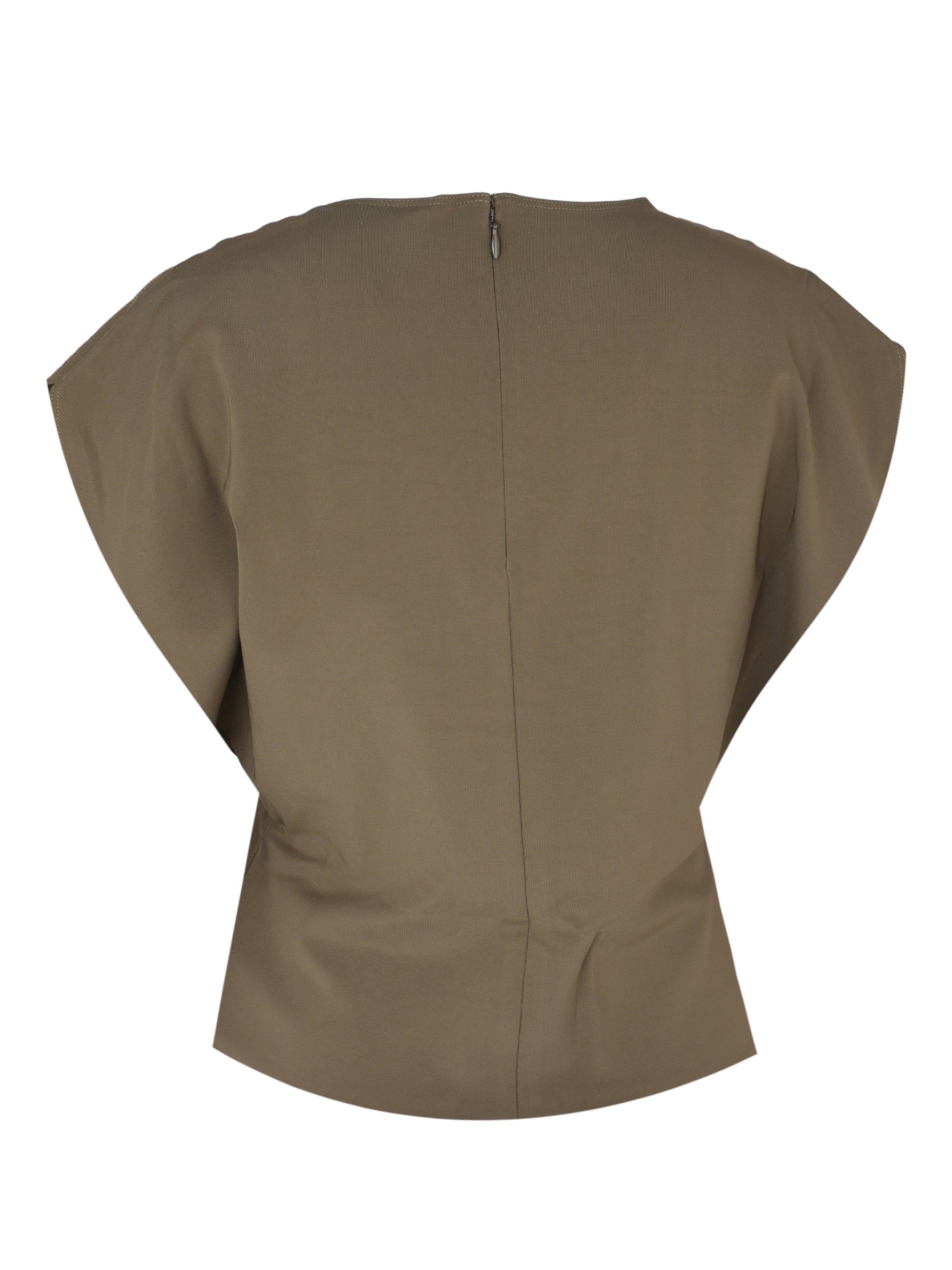 Petal drape sleeve jersey top
