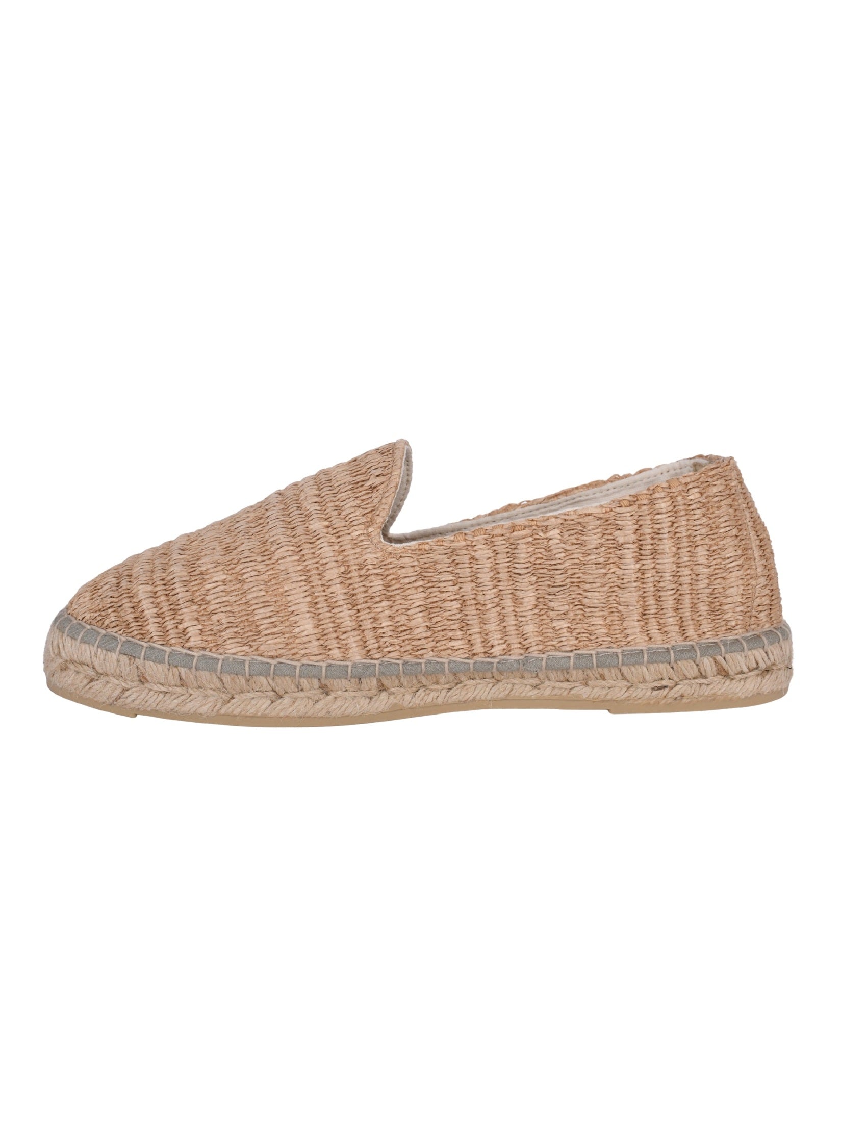 Raffia Stripes Flat Espadrilles